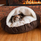 Doghouse Pet Thick Sofa Blanket Soft and Comfortable Round Bread Shape Nest Removable Washable Dog House Bed