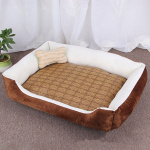Large Pet Cat Dog Bed 27Colors Warm Cozy Dog House Soft Fleece Nest Dog Baskets House Mat Autumn Winter Waterproof Kennel