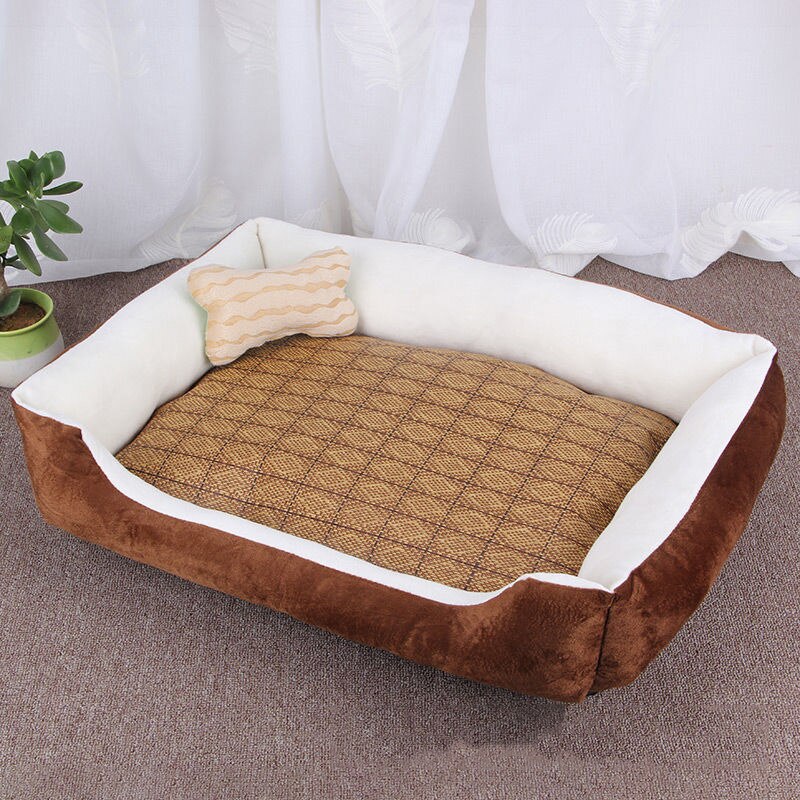Large Pet Cat Dog Bed 27Colors Warm Cozy Dog House Soft Fleece Nest Dog Baskets House Mat Autumn Winter Waterproof Kennel