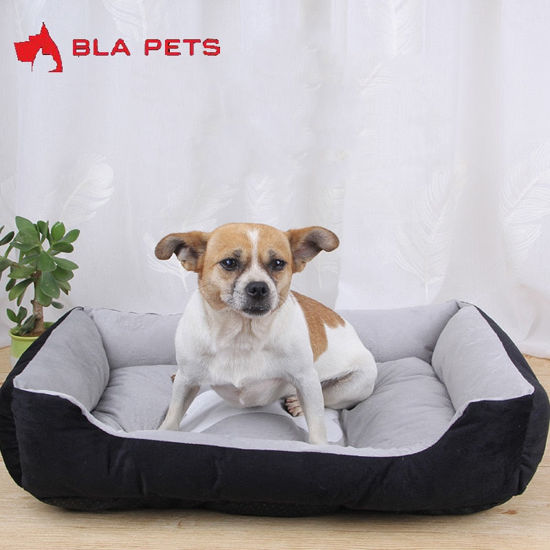 Large Pet Cat Dog Bed 27Colors Warm Cozy Dog House Soft Fleece Nest Dog Baskets House Mat Autumn Winter Waterproof Kennel