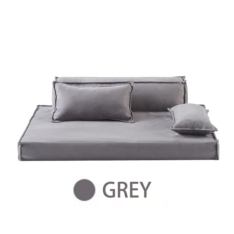 UFBemo Luxury Dog Couch Sofa Cat Bed Memory Foam for Puppy Pets Waterproof Solid for Small Large Dogs Removable Cover Suede