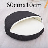 Doghouse Pet Thick Sofa Blanket Soft and Comfortable Round Bread Shape Nest Removable Washable Dog House Bed