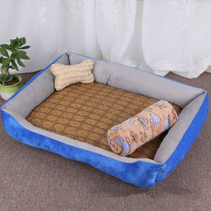 Large Pet Cat Dog Bed 27Colors Warm Cozy Dog House Soft Fleece Nest Dog Baskets House Mat Autumn Winter Waterproof Kennel