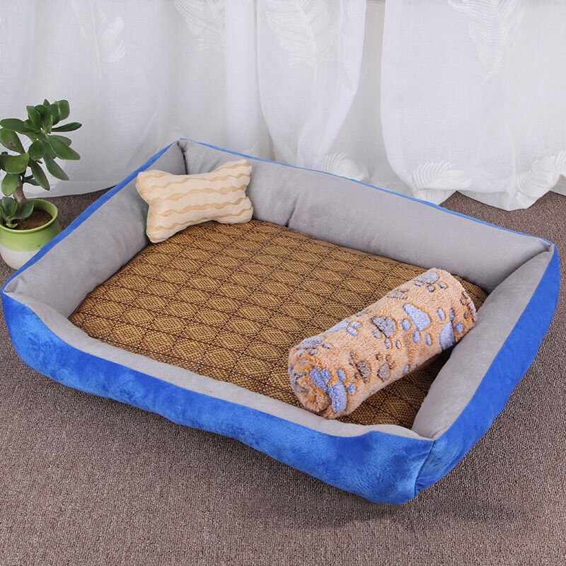 Large Pet Cat Dog Bed 27Colors Warm Cozy Dog House Soft Fleece Nest Dog Baskets House Mat Autumn Winter Waterproof Kennel