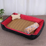 Large Pet Cat Dog Bed 27Colors Warm Cozy Dog House Soft Fleece Nest Dog Baskets House Mat Autumn Winter Waterproof Kennel