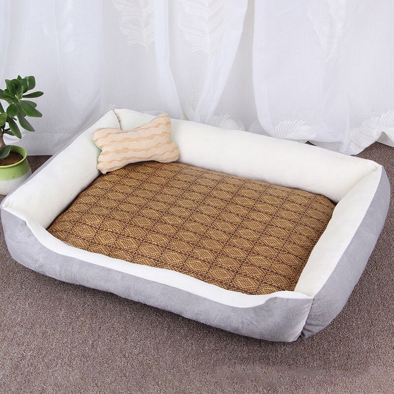 Large Pet Cat Dog Bed 27Colors Warm Cozy Dog House Soft Fleece Nest Dog Baskets House Mat Autumn Winter Waterproof Kennel