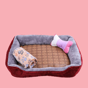 Large Pet Cat Dog Bed 27Colors Warm Cozy Dog House Soft Fleece Nest Dog Baskets House Mat Autumn Winter Waterproof Kennel