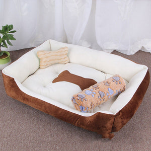 Large Pet Cat Dog Bed 27Colors Warm Cozy Dog House Soft Fleece Nest Dog Baskets House Mat Autumn Winter Waterproof Kennel