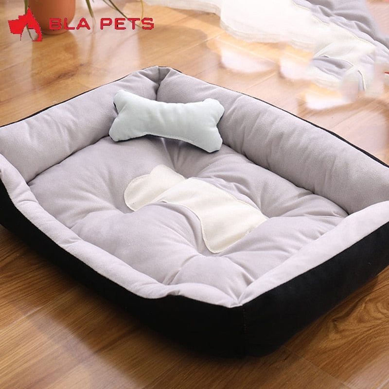 Large Pet Cat Dog Bed 27Colors Warm Cozy Dog House Soft Fleece Nest Dog Baskets House Mat Autumn Winter Waterproof Kennel