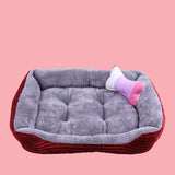 Large Pet Cat Dog Bed 27Colors Warm Cozy Dog House Soft Fleece Nest Dog Baskets House Mat Autumn Winter Waterproof Kennel