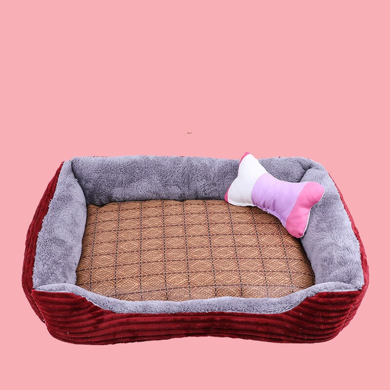 Large Pet Cat Dog Bed 27Colors Warm Cozy Dog House Soft Fleece Nest Dog Baskets House Mat Autumn Winter Waterproof Kennel