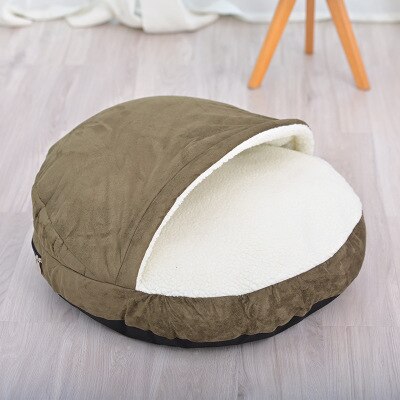 Doghouse Pet Thick Sofa Blanket Soft and Comfortable Round Bread Shape Nest Removable Washable Dog House Bed