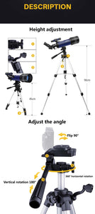 Space Telescope Pro for Beginners Equipped with 150X magnification and 3X Barlow lens [Best seller]