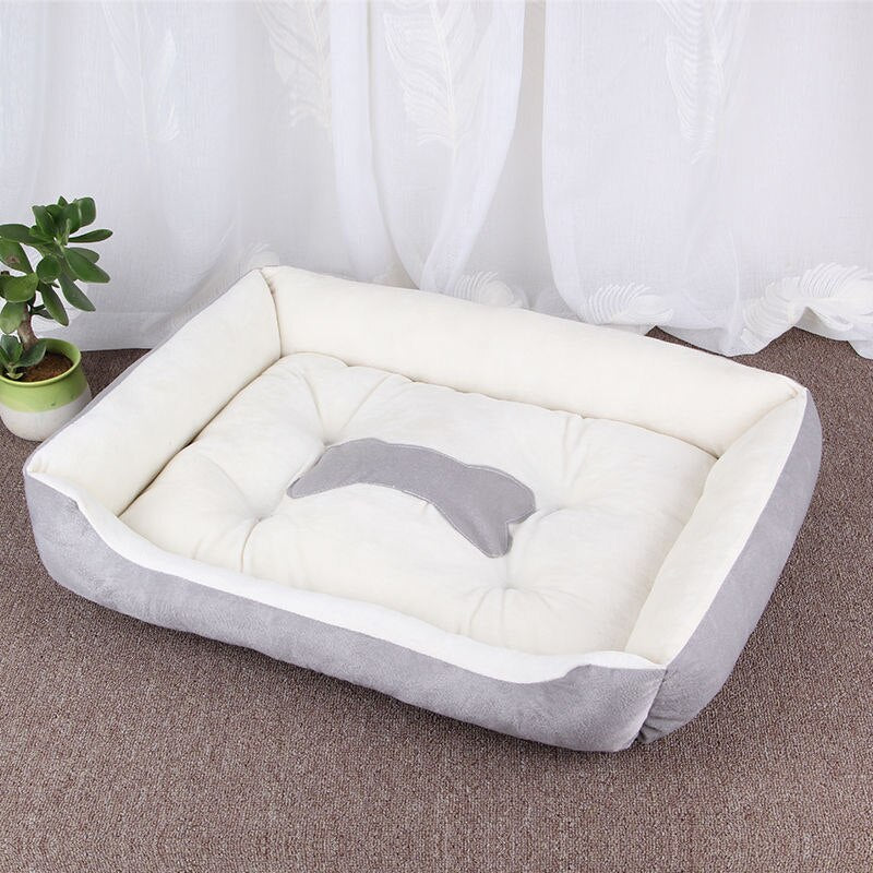 Large Pet Cat Dog Bed 27Colors Warm Cozy Dog House Soft Fleece Nest Dog Baskets House Mat Autumn Winter Waterproof Kennel