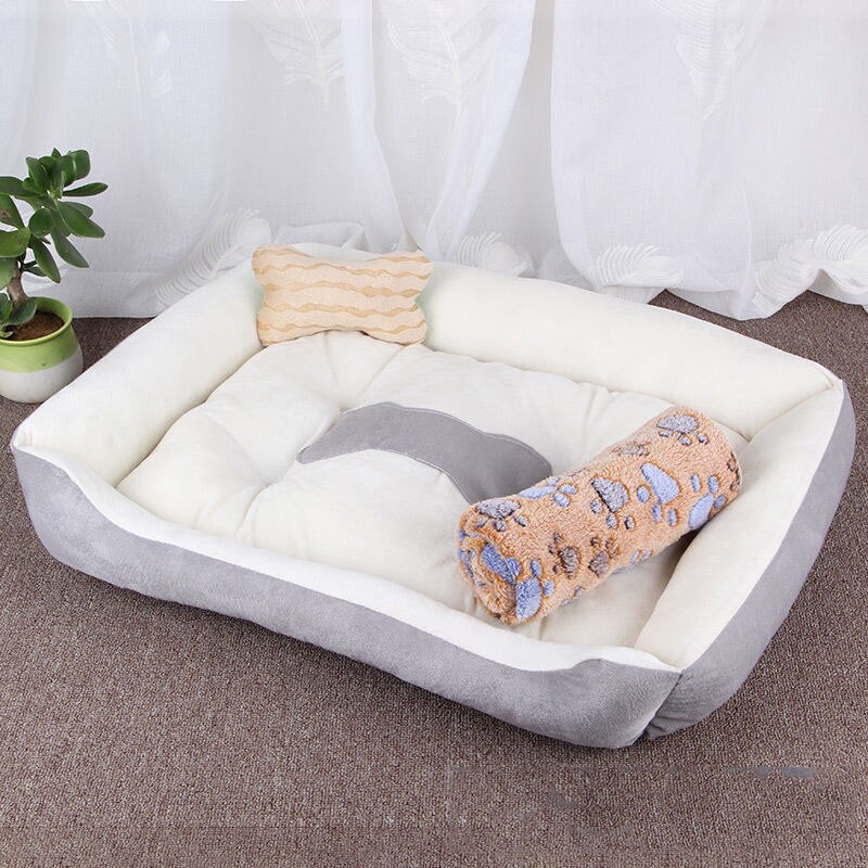Large Pet Cat Dog Bed 27Colors Warm Cozy Dog House Soft Fleece Nest Dog Baskets House Mat Autumn Winter Waterproof Kennel