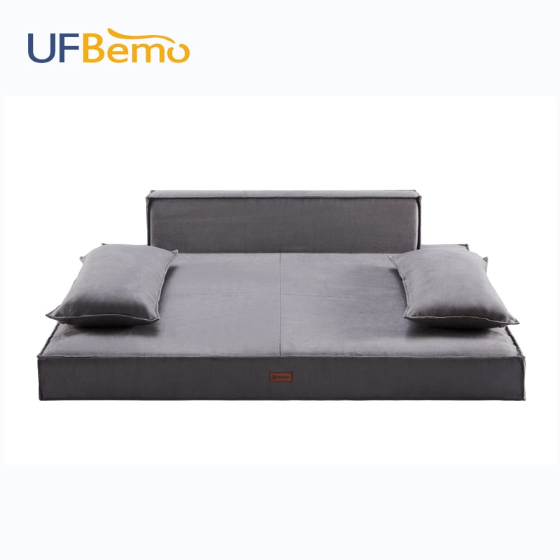 UFBemo Luxury Dog Couch Sofa Cat Bed Memory Foam for Puppy Pets Waterproof Solid for Small Large Dogs Removable Cover Suede