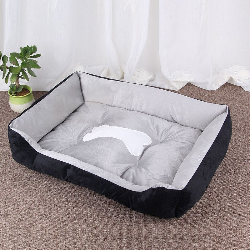 Large Pet Cat Dog Bed 27Colors Warm Cozy Dog House Soft Fleece Nest Dog Baskets House Mat Autumn Winter Waterproof Kennel