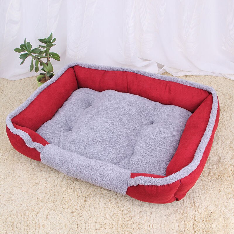 Large Pet Cat Dog Bed 27Colors Warm Cozy Dog House Soft Fleece Nest Dog Baskets House Mat Autumn Winter Waterproof Kennel