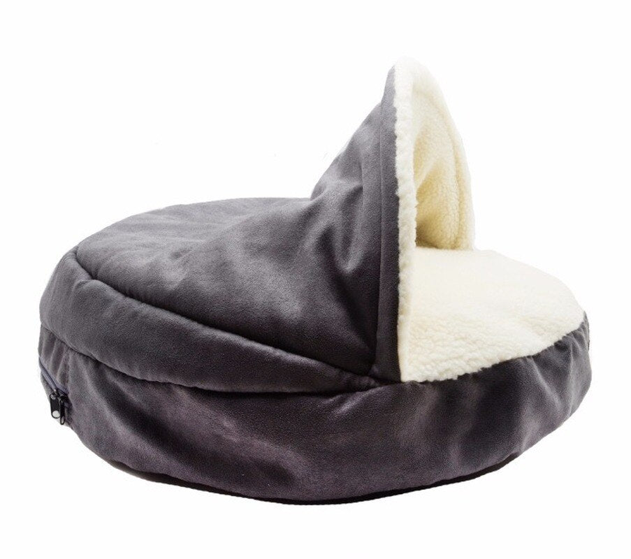 Doghouse Pet Thick Sofa Blanket Soft and Comfortable Round Bread Shape Nest Removable Washable Dog House Bed