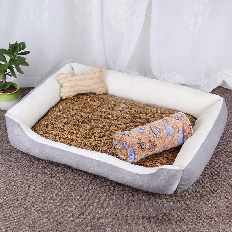Large Pet Cat Dog Bed 27Colors Warm Cozy Dog House Soft Fleece Nest Dog Baskets House Mat Autumn Winter Waterproof Kennel
