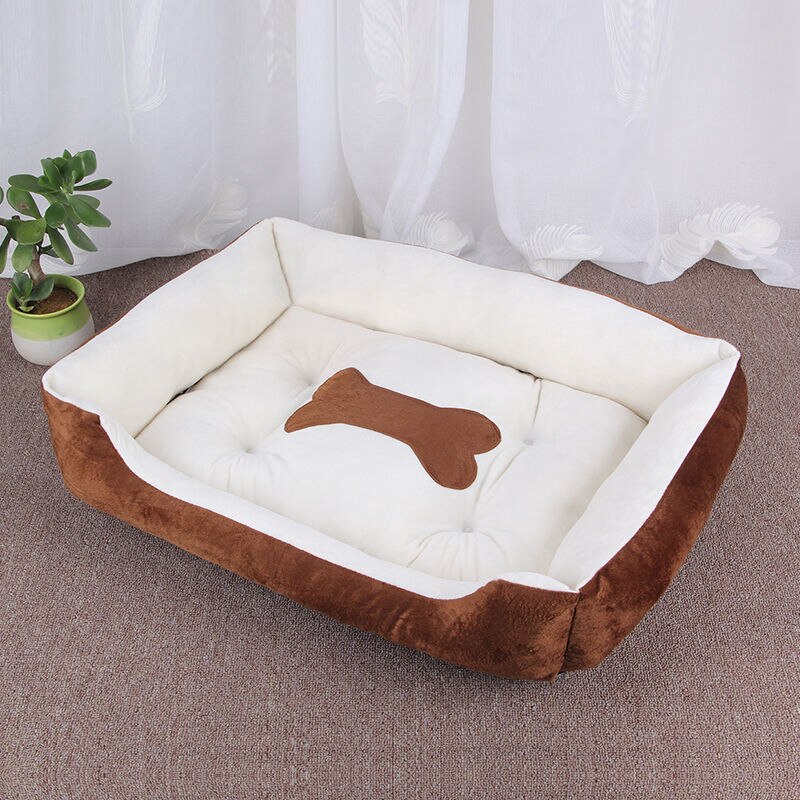 Large Pet Cat Dog Bed 27Colors Warm Cozy Dog House Soft Fleece Nest Dog Baskets House Mat Autumn Winter Waterproof Kennel