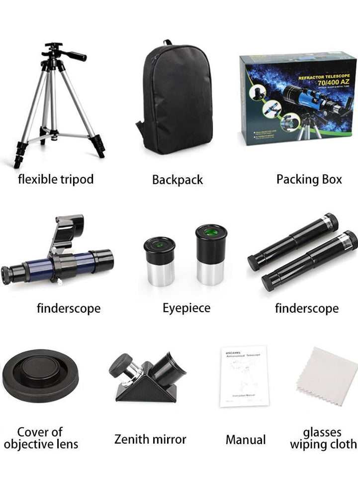 Space Telescope Pro for Beginners Equipped with 150X magnification and 3X Barlow lens [Best seller]
