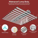 Phlizon Groeilamp 800 Watt Full Spectrum LED Grow Light Bar For Indoor Plant