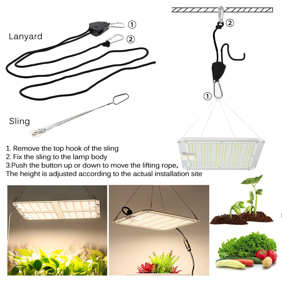 1000W 2000W 4000W Quantum Grow Light Sunlike Full Spectrum LED Phyto Lamp for Plant Hydroponic Greenhouse VEG BLOOM Growth Light