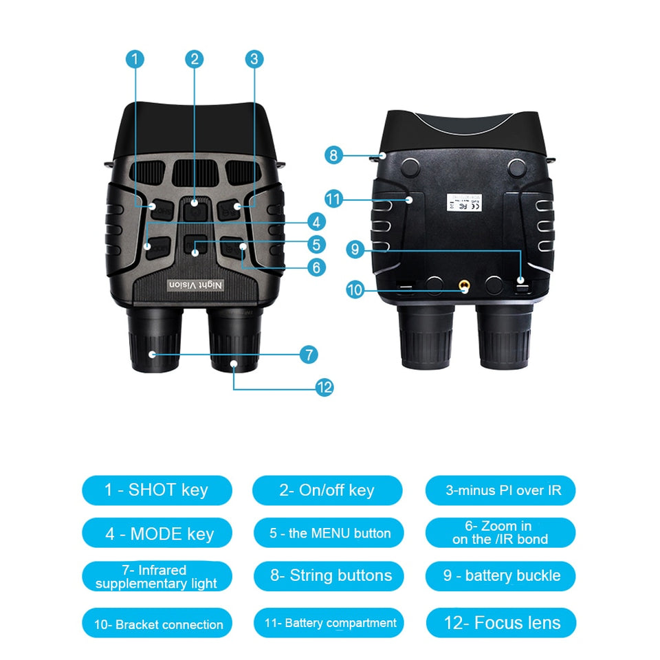 Binocular Night Vision Device High Magnification High Definition Binoculars Night Infrared Digital Night Vision Telescope