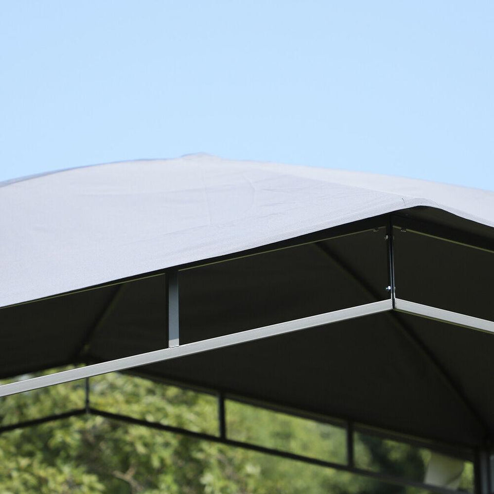 Soft Top Patio Outdoor Canopy Gazebo Tent Grey 10' x 10'