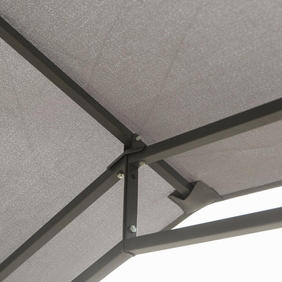 Soft Top Patio Outdoor Canopy Gazebo Tent Grey 10' x 10'