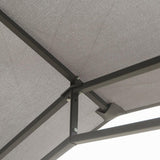 Soft Top Patio Outdoor Canopy Gazebo Tent Grey 10' x 10'