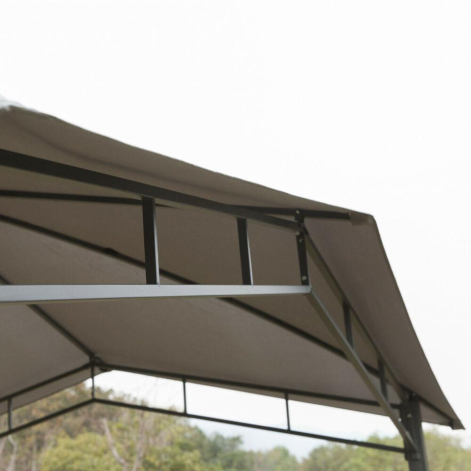 Soft Top Patio Outdoor Canopy Gazebo Tent Grey 10' x 10'