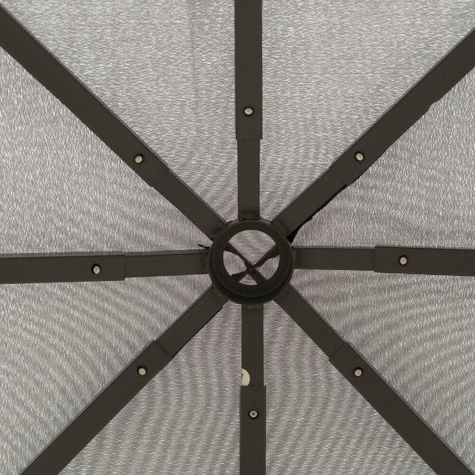 Soft Top Patio Outdoor Canopy Gazebo Tent Grey 10' x 10'